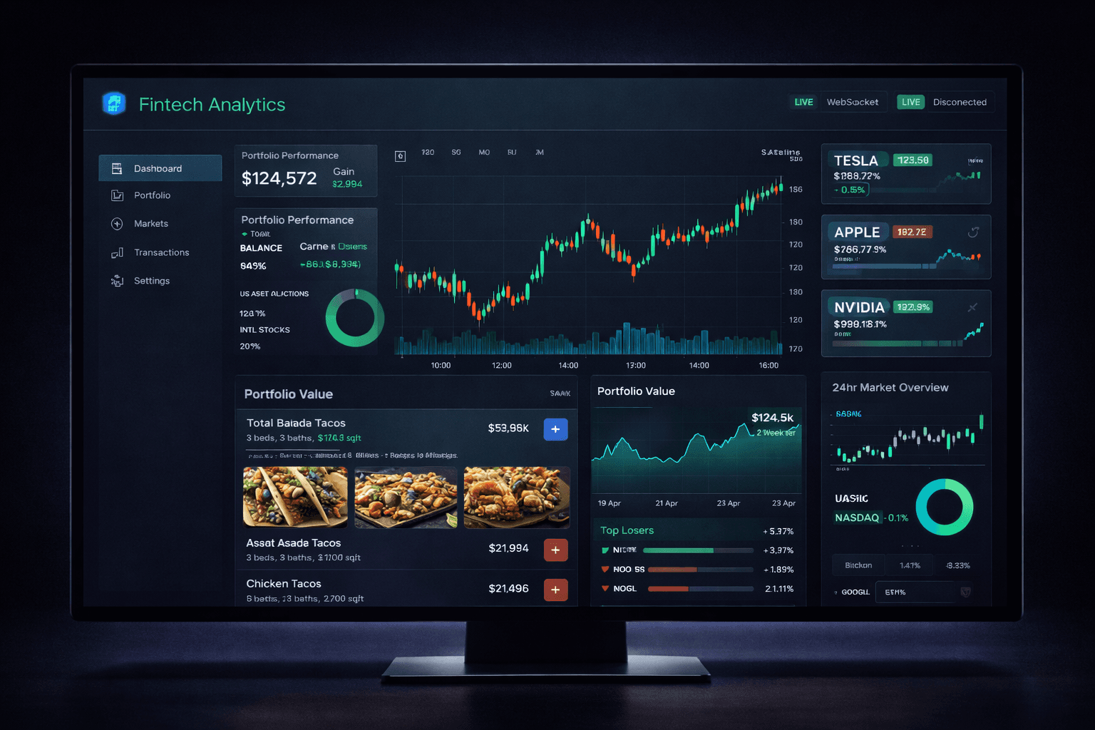 Analytics Dashboard for Fintech Startup