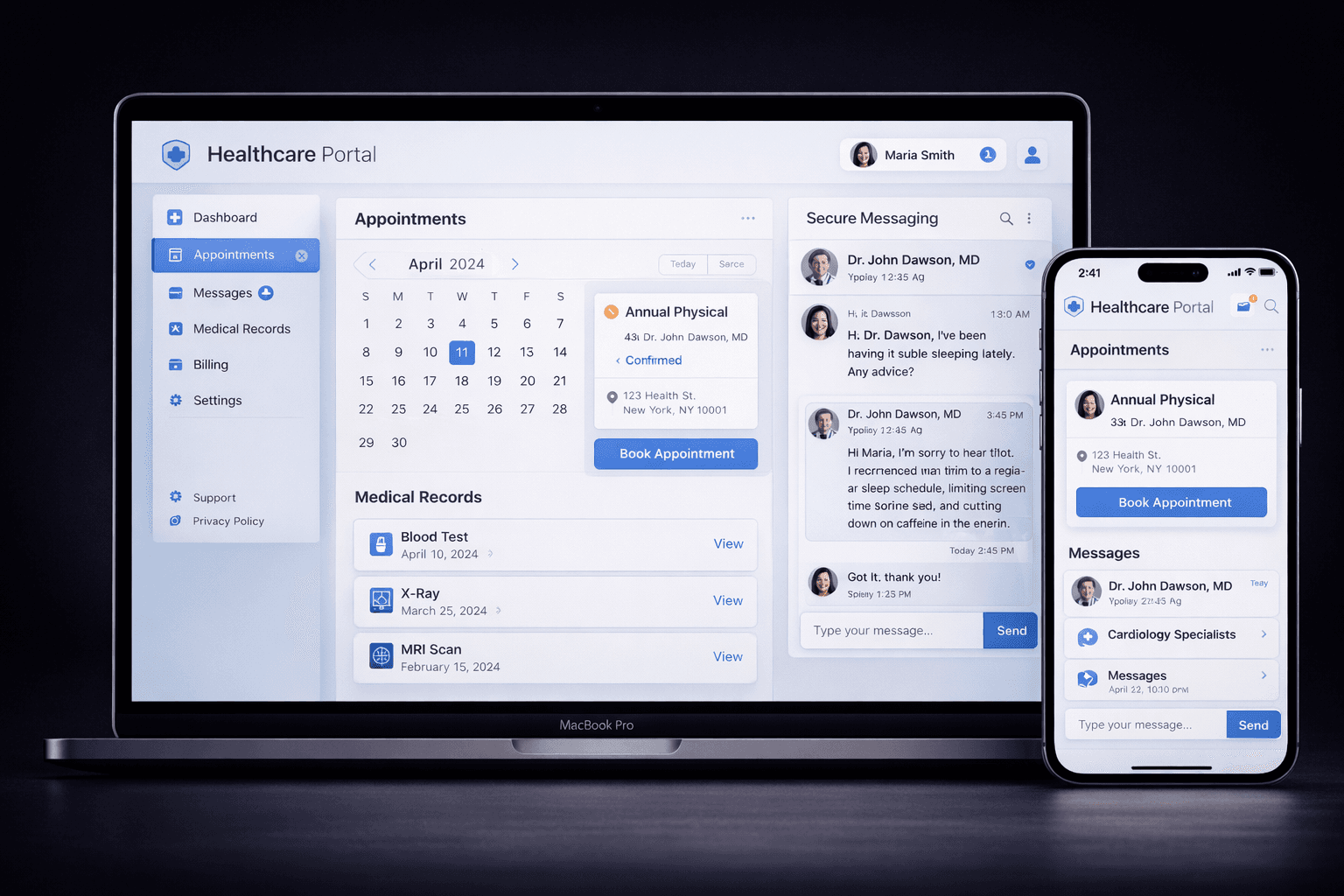 Patient Portal for Healthcare Clinic