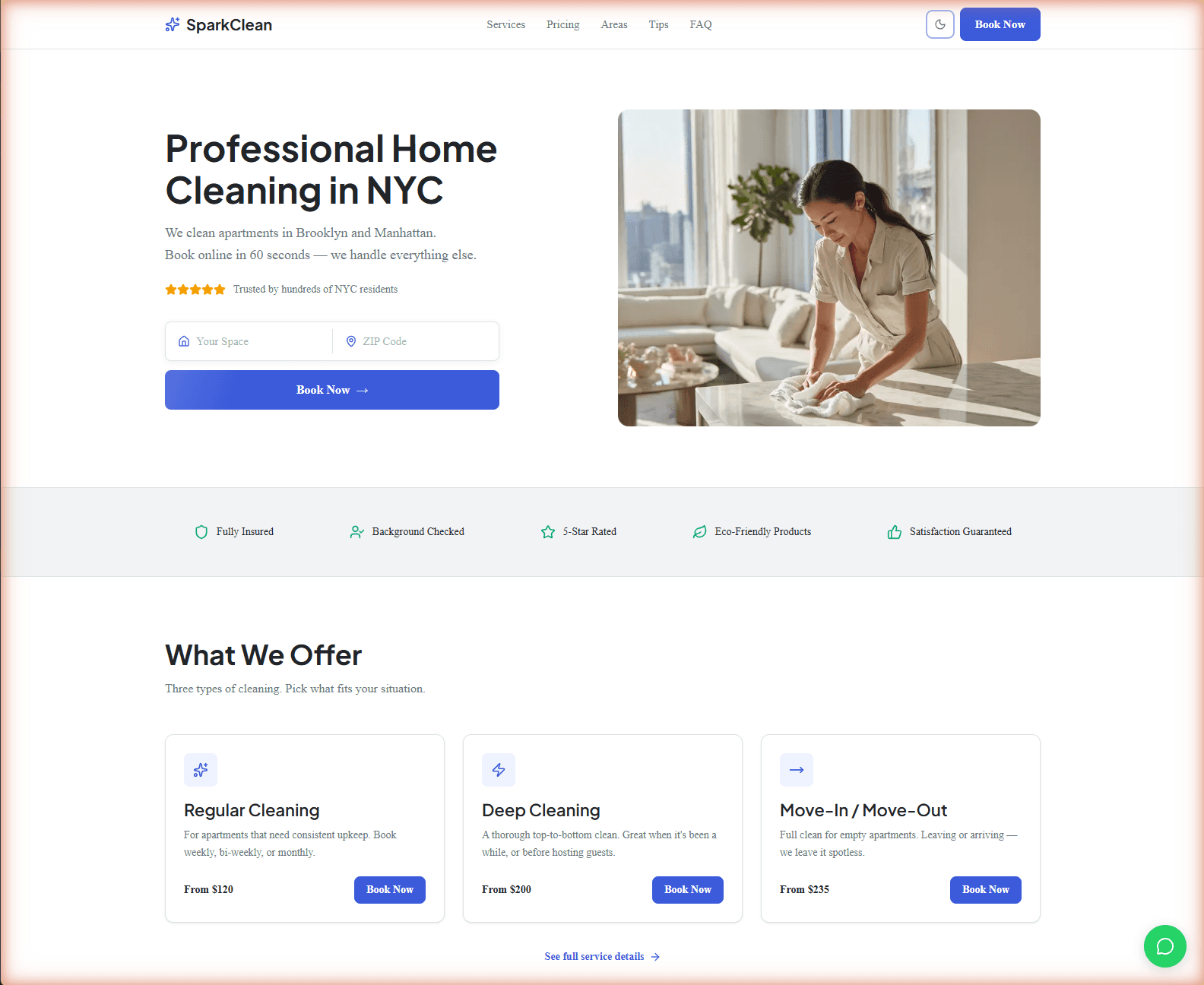 SparkClean — Cleaning Service Platform